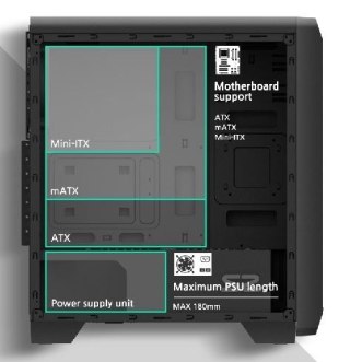 Obudowa Zalman S2 TG ATX Mid Tower PC Case z 3 wentylatorami 120mm