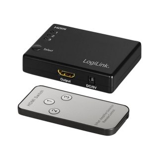Przełącznik Switch LogiLink 3x1 HDMI 1080p z pilotem