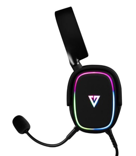 Słuchawki MODECOM MC-899 PROMETHEUS czarne gamingowe 50mm z LED