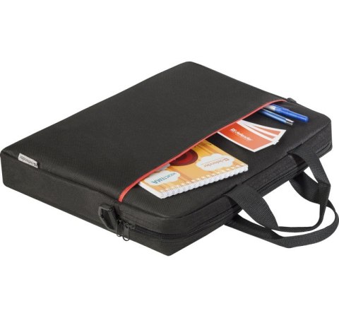 Torba Defender Lite 15.6 czarna wzmocnione boki płaski kształt