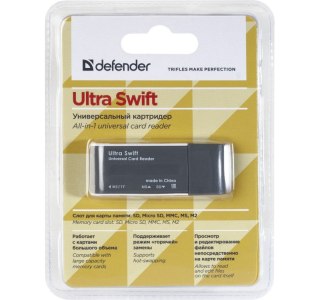 Czytnik kart Defender Ultra Swift USB 2.0 szybki obsługa wielu formatów
