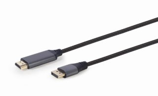 Kabel DisplayPort męski do HDMI 1.8m 4K trwały z pozłacanymi złączami