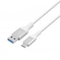Kabel USB 3.0 USB C 2m PREMIUM 3A biały TPE szybkie ładowanie