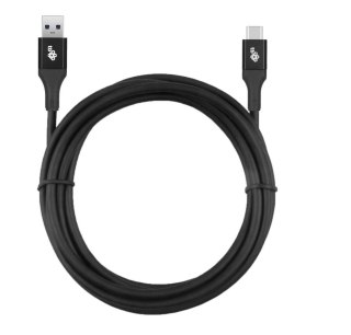 Kabel USB 3.0 USB C 2m PREMIUM czarny szybkie ładowanie TPE