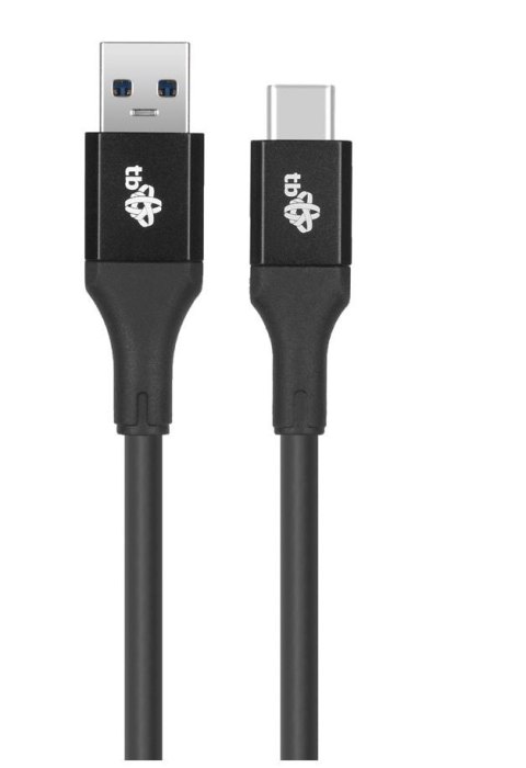 Kabel USB 3.0 USB C 2m PREMIUM czarny szybkie ładowanie TPE