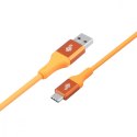Kabel USB 3.0 USB C 2m PREMIUM 3A pomarańczowy szybkie ładowanie