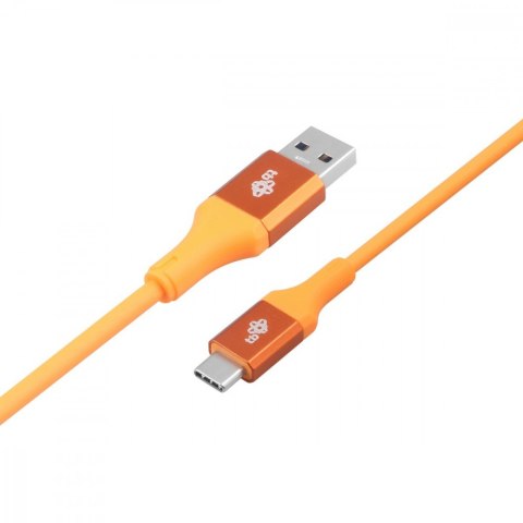 Kabel USB 3.0 USB C 2m PREMIUM 3A pomarańczowy szybkie ładowanie