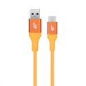 Kabel USB 3.0 USB C 2m PREMIUM 3A pomarańczowy szybkie ładowanie