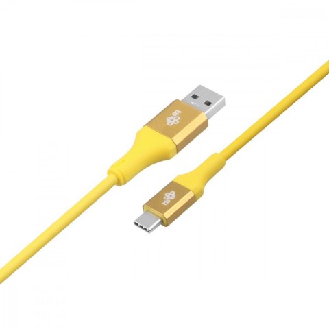 Kabel USB 3.0 USB C 2m PREMIUM szybkie ładowanie żółty TPE
