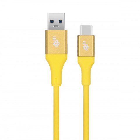 Kabel USB 3.0 USB C 2m PREMIUM szybkie ładowanie żółty TPE