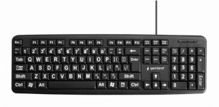 Klawiatura Gembird USB dla seniora cicha z dużymi literami