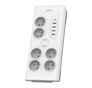 Listwa antyprzepięciowa Philips SPN7060WA/60 6 gniazd 2m z USB