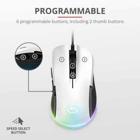 Mysz gamingowa Trust GXT 922W YBAR 7200 DPI z podświetleniem LED