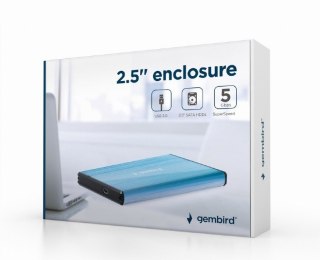Obudowa zewnętrzna Gembird 2.5 USB 3.0 niebieska szybki transfer