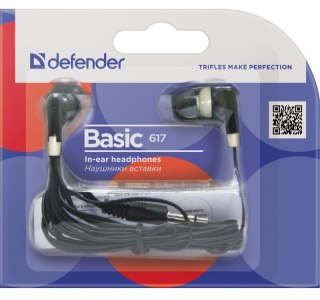 Słuchawki douszne Defender BASIC 617 czarne do telefonii muzyki