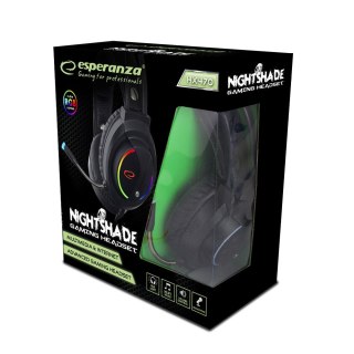 Słuchawki Esperanza Nightshade z mikrofonem stereo dla graczy czarne