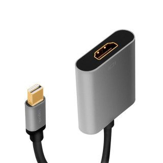 Adapter mDP do HDMI 4K 60Hz aluminiowy 0.15m uniwersalny LogiLink