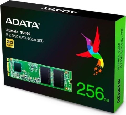 Dysk SSD Adata Ultimate SU650 256GB M.2 2280 SATA szybki 3D TLC