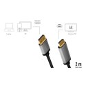 Kabel LogiLink DisplayPort do HDMI 4K 60Hz aluminiowy 2m