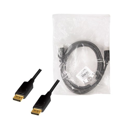 Kabel DisplayPort M/M 4K/60Hz 3m czarny LogiLink