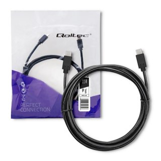 Kabel USB 3.1 typ C męski 1.4m czarny szybki transfer danych