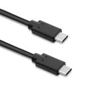 Kabel USB 3.1 typ C męski 1.4m czarny szybki transfer danych