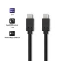 Kabel USB 3.1 typ C męski 1.4m czarny szybki transfer danych