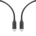 Kabel USB C-USB C 1m 100W 5Gbps czarny szybkie ładowanie USB 3.1