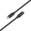 Kabel USB C-USB C 1m 100W 5Gbps czarny szybkie ładowanie USB 3.1