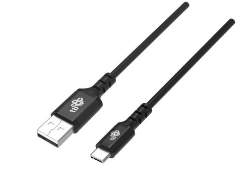 Kabel USB C 2m silikonowy czarny Quick Charge do ładowania