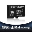 Karta pamięci MicroSDHC Patriot 16GB LX szybka klasa 10 U1
