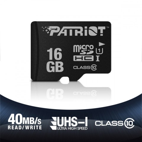 Karta pamięci MicroSDHC Patriot 16GB LX szybka klasa 10 U1