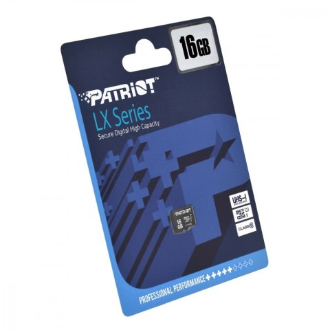 Karta pamięci MicroSDHC Patriot 16GB LX szybka klasa 10 U1