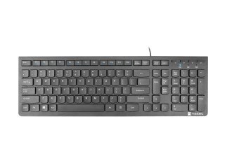 Klawiatura Natec Discus 2 slim czarna multimedialna USB
