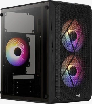 Obudowa AeroCool CS-107 Czarna ARGB Mini Tower z panelem akrylowym