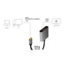 Adapter USB-C do HDMI 4K aluminiowy 0,15m kompaktowy wielofunkcyjny