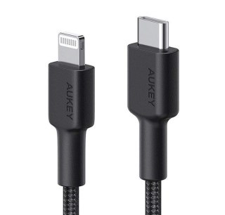 Kabel AUKEY CB-CL03 2m nylonowy MFi Power Delivery USB C Lightning szybki