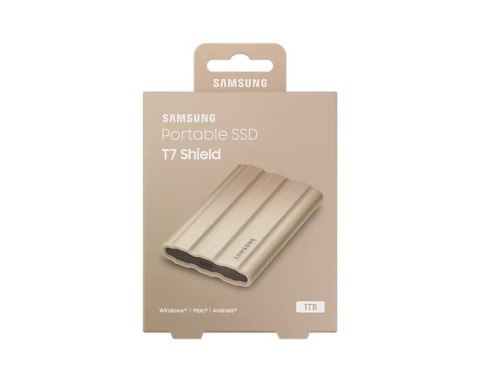 Dysk SSD Samsung T7 Shield 1TB USB 3.2 beżowy przenośny odporny