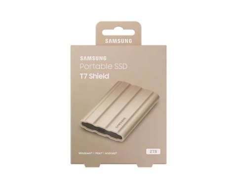 Dysk SSD Samsung T7 Shield 2TB USB 3.2 przenośny beżowy odporny