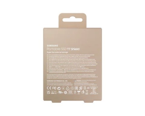 Dysk SSD Samsung T7 Shield 2TB USB 3.2 przenośny beżowy odporny