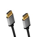 Kabel HDMI 4K LogiLink 3m aluminium czarny wysoka jakość