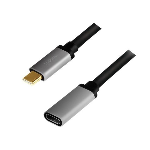 Kabel USB-C M/F 4K 60Hz aluminiowy 0.5m do wideo