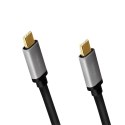 Kabel USB-C M/M 4K/60 Hz PD aluminiowy 1m do zasilania i wideo