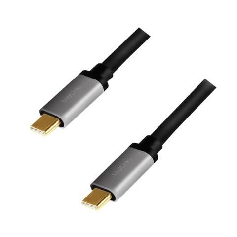 Kabel USB-C M/M LogiLink PD aluminiowy 1.5m szybki do zasilania