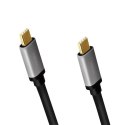 Kabel USB-C M/M LogiLink PD aluminiowy 1.5m szybki do zasilania