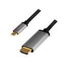 Kabel LogiLink USB-C do HDMI 4K 60Hz aluminiowy 1.8m