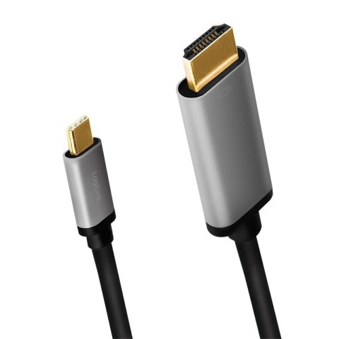 Kabel LogiLink USB-C do HDMI 4K 60Hz aluminiowy 1.8m