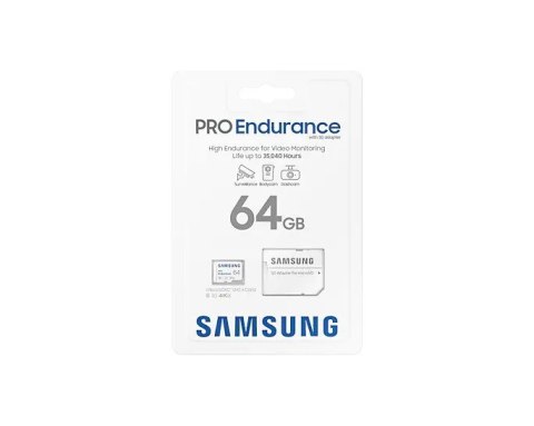 Karta pamięci microSD Samsung Pro Endurance 64GB z adapterem