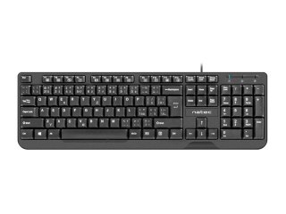 Klawiatura Natec Trout Slim USB czarna z ochroną IP44 1.8m
