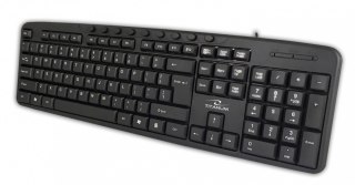 Klawiatura multimedialna USB Esperanza Nashville ergonomiczna przewodowa czarna